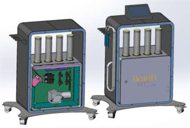 Geräts für die Hautregeneration im Kosmetikstudio